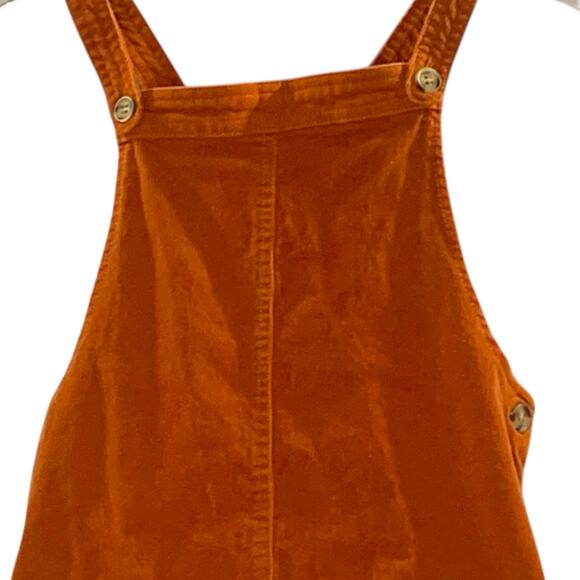 Isaac Mizrahi 7 Girls Dark Orange Pumpkin Corduroy Dress Thanksgiving Fall - Picture 4 of 10